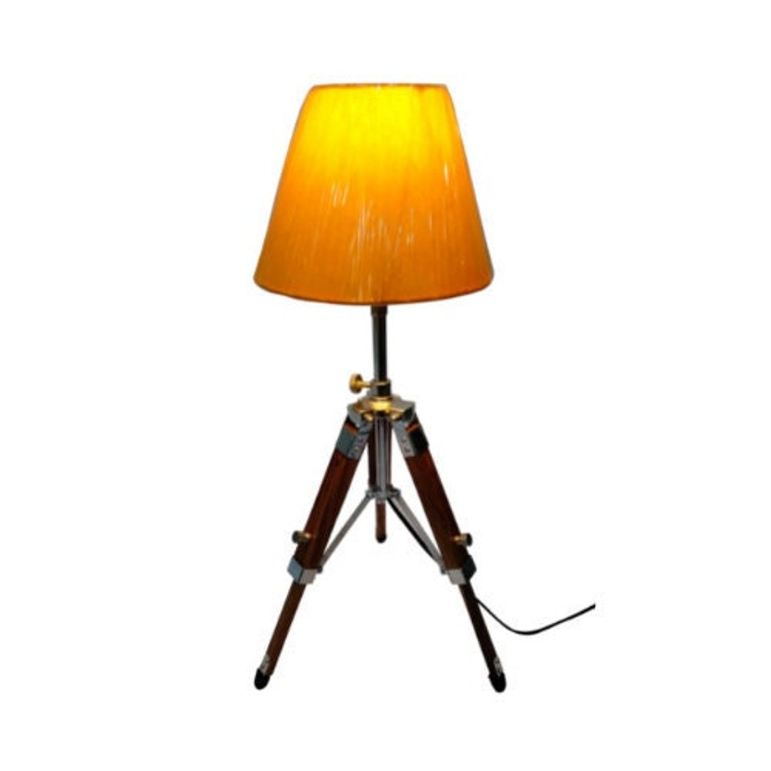 Nautical Floor Standing Brass Table Lamp Vintage Style Desk Etsy