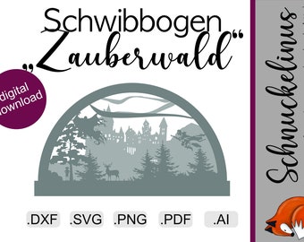 Datei für Lasercutter Schwibbogen "Zauberwald"