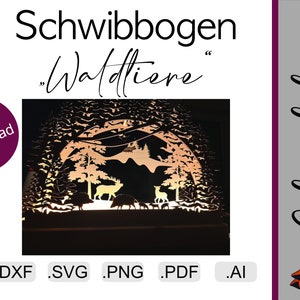 File for laser cutter candle arch "Forest Animals"