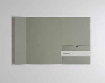 Envelope pocket C5/A5,  green wallet envelope, wedding stationery, rectangular pocket fold, rsvp envelopes, envelope sage green