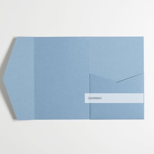 Busta tascabile blu polvere acqua, busta invito matrimonio, busta regalo, bomboniera