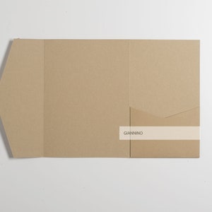 Sobres de bolsillo A7, sobres de papel kraft marrón, papelería para bodas, sobres de bolsillo rectangulares, sobres RSVP, sobres de bolsillo