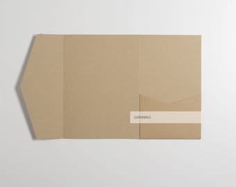 Enveloppe de poche a7, enveloppes portefeuille kraft marron, papeterie de mariage, pli de poche rectangulaire, enveloppes rsvp, pli de poche