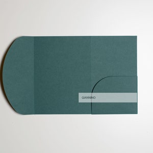 Sobre de bolsillo con forma de arco, verde bosque, 200 g/m², sobre de bolsillo para bodas, sobres de bolsillo para invitaciones, sobre grueso, sobres hechos a mano, listo para enviar