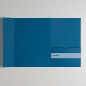 Falt-Umschlag, marineblau: C5 Hochzeitseinladung (170g/m2)