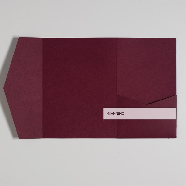 Pocket fold invite A7 burgundy envelope,  wedding stationery, rectangular pocket fold, rsvp envelopes, pocket envelope, burgundy colours