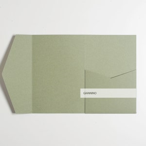 Invito tascabile, buste da matrimonio, busta verde a portafoglio, cancelleria per matrimonio, tasca rettangolare, buste RSVP, busta tascabile