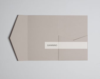 Pocketfold invitation, beige color, wedding envelopes, rectangular pocket fold, rsvp envelopes, pocket envelope, beige colour