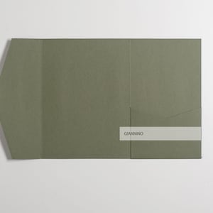 Pocketfold einladen a7, olivgrüner Umschlag, Hochzeitseinladung, Hochzeitspapeterie, rechteckiger Pocket fold, Rsvp Umschläge, grüner Umschlag