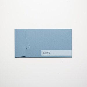 Sobre elegante, azul polvoriento, 180 g/m², sobre largo, sobre dl, sobre grueso, sobres hechos a mano, listo para enviar