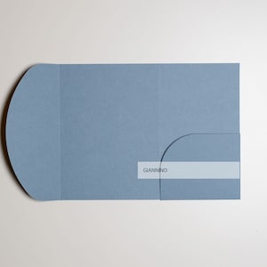 Sobre de bolsillo con forma de arco, azul polvoriento, 180 g/m², sobre de bolsillo para bodas, sobres de bolsillo para invitaciones, sobre grueso, sobres hechos a mano, listo para enviar