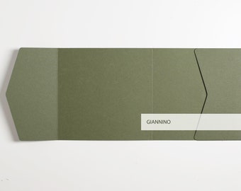 Pocket-fold envelope, olive green, invitation wedding envelopes, square envelope, pocket invitation, rsvp envelopes, envelopes for gift