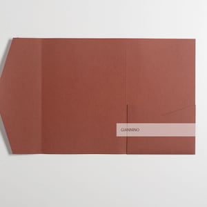 Sobre de bolsillo para invitación A7, sobre de billetera de terracota, papelería para bodas, sobre de bolsillo rectangular, sobre de RSVP, sobre de bolsillo