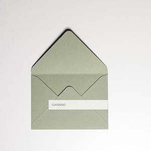 Elegante busta, verde salvia, 5x7 spessa 180 gsm, busta per invito, busta spessa, buste fatte a mano. Pronta per la spedizione