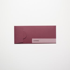 Sobre elegante, color burdeos, 180 g/m², sobre largo, sobre mini dl, sobre grueso, sobres hechos a mano, listos para enviar