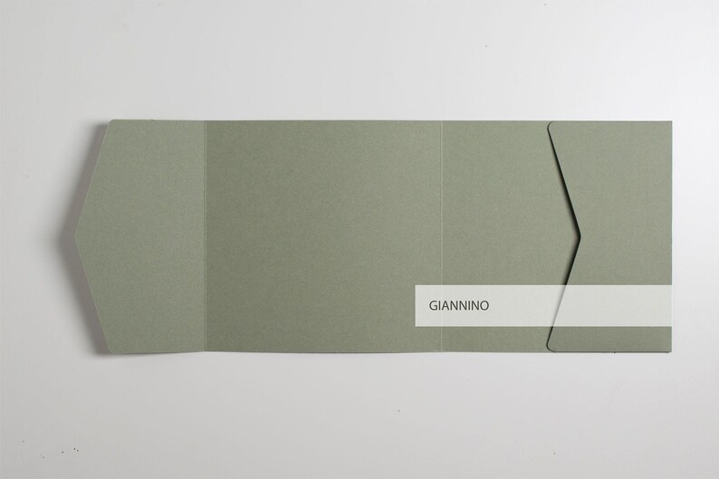 Pocketfold Envelope, Sage Green, Invitation Wedding Envelopes, Square