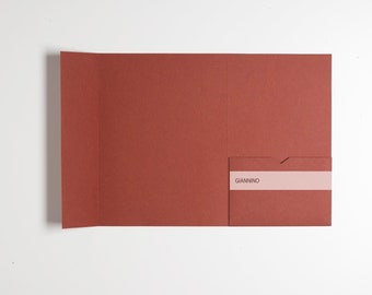 Envelope pocket C5/A5, terracotta wallet envelope, wedding stationery, rectangular pocket fold, rsvp envelopes, textured envelope C5/A5
