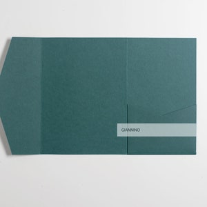 Invito tascabile A7 verde foresta, busta, cancelleria per matrimonio, tascabile rettangolare, buste RSVP, busta tascabile