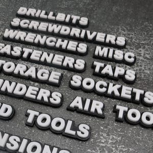 32pcs Custom Magnetic Toolbox Labels | Personalized Toolchest Organizer for Workshop Drawers & Equipment