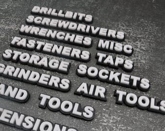 32pcs Custom Magnetic Toolbox Labels | Personalized Toolchest Organizer for Workshop Drawers & Equipment