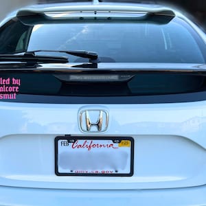 Fueled By Metalcore and Smut Car Decal
