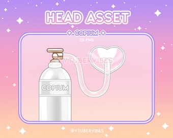 Máscara Copium | Vtuber | Contração muscular | YouTube | Rosa | Acessório | Suporte | Memes | Ar | mascarar