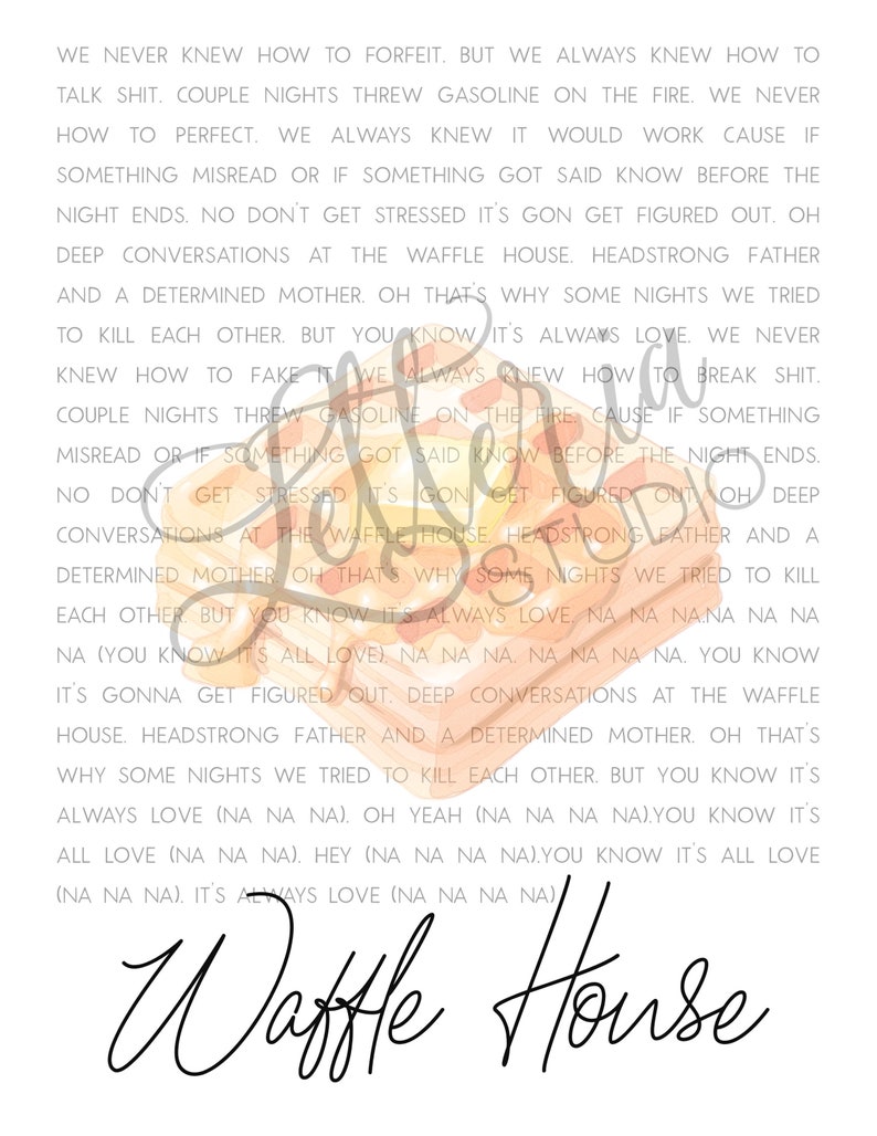 Waffle House / Jonas Brothers / El álbum / Arte lírico / PDF + JPG imagen 2