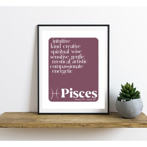 Pisces | Zodiac | Pisces Traits | Digital Print