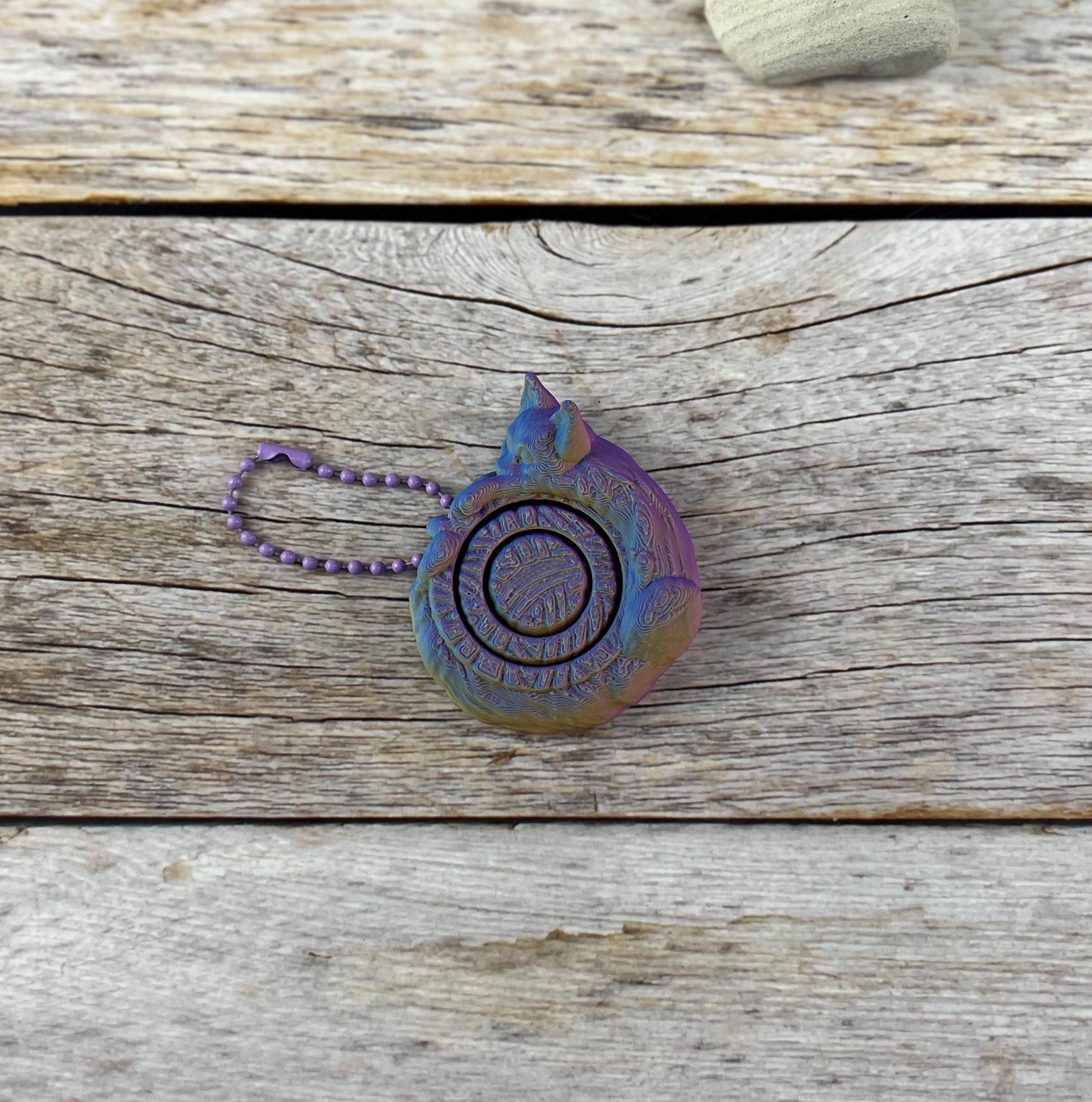 Cat Gyroscope Keychain: 3D Printed Fidget Sensory Toy - Etsy UK