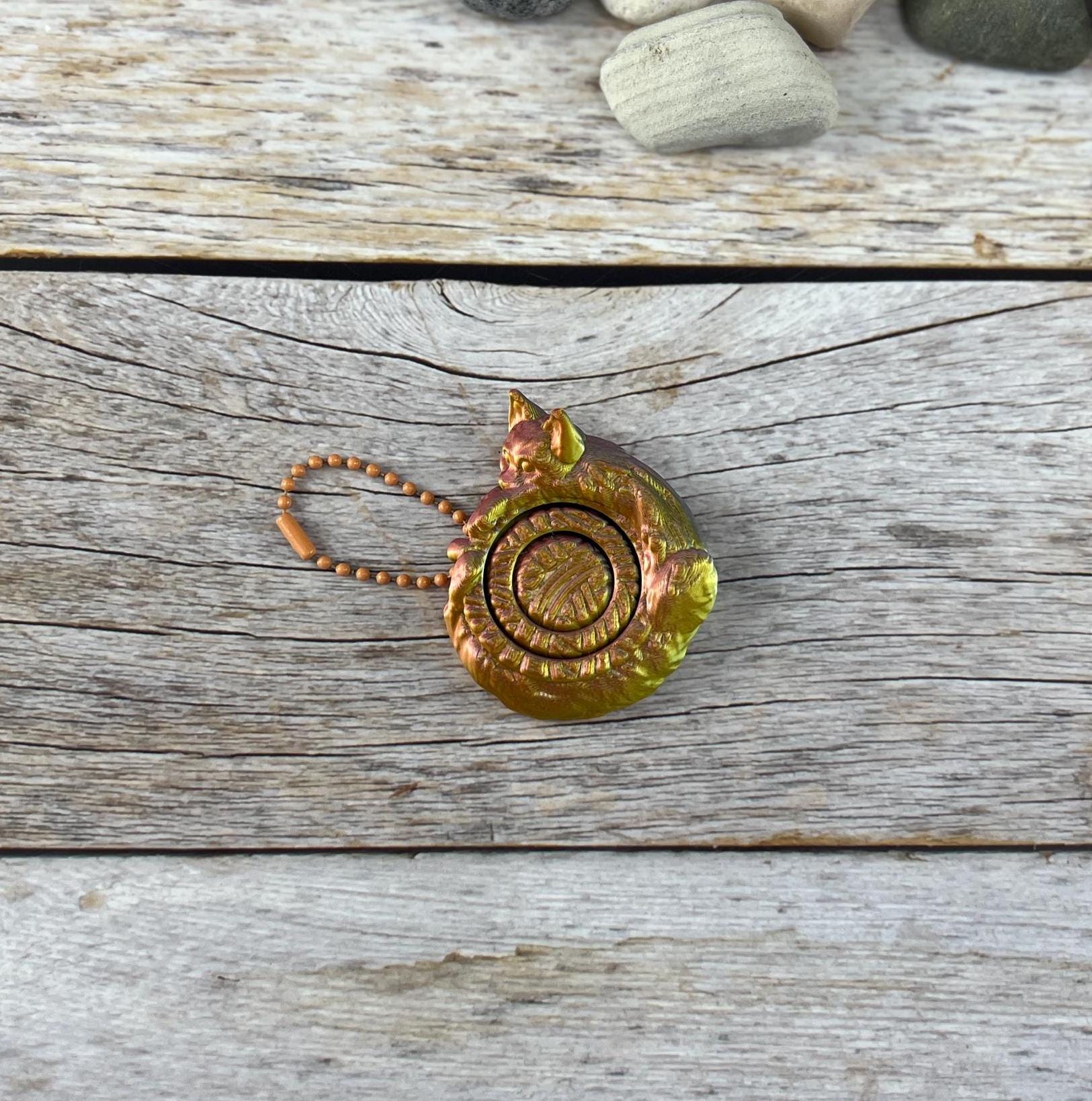 Cat Gyroscope Keychain: 3D Printed Fidget Sensory Toy - Etsy UK