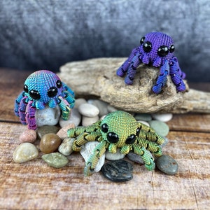 Vollbewegliche Spinne im Häkellook | Fidget Toy | Anti-Stress-Spielzeug | Sensorisches Spielzeug | Stimming Toy