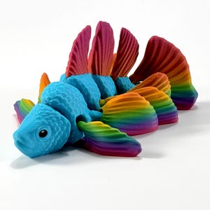 Poisson Betta articulé - Poisson de combat siamois flexible imprimé en 3D