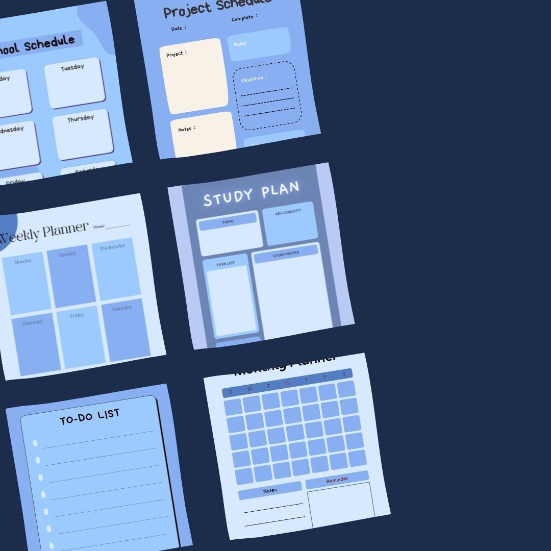 Canva Editable Student Planner Template, Project Schedule, Weekly ...