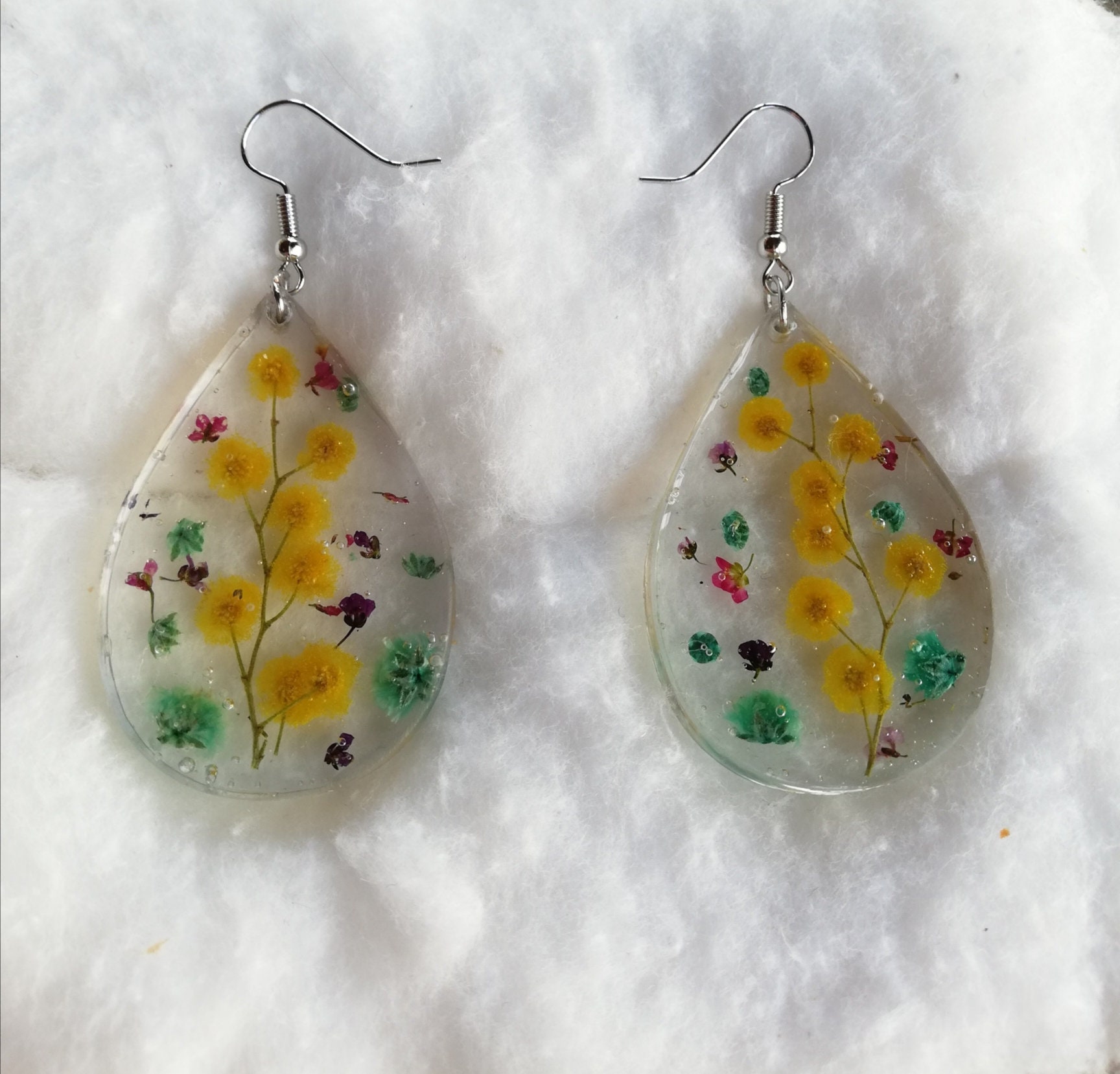 Bijoux Résine et Fleurs Séchées 100% Naturelles