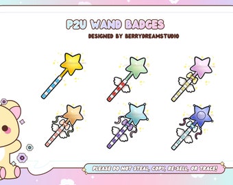 Twitch Badge/ Cute Twitch Badge 6 Pack/ Kawaii Badge/ Twitch Sub Badge