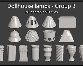 Dollhouse lamp STL files - Group 3