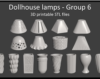 Dollhouse lamp STL files - Group 6