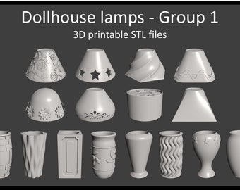 Dollhouse lamp STL files - Group 1