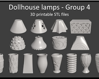 Dollhouse lamp STL files - Group 4