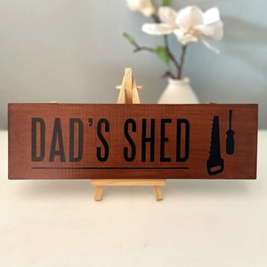 Personalised 'Dad's Shed' Wooden Sign / Pop / Grandpa / Gift for Him