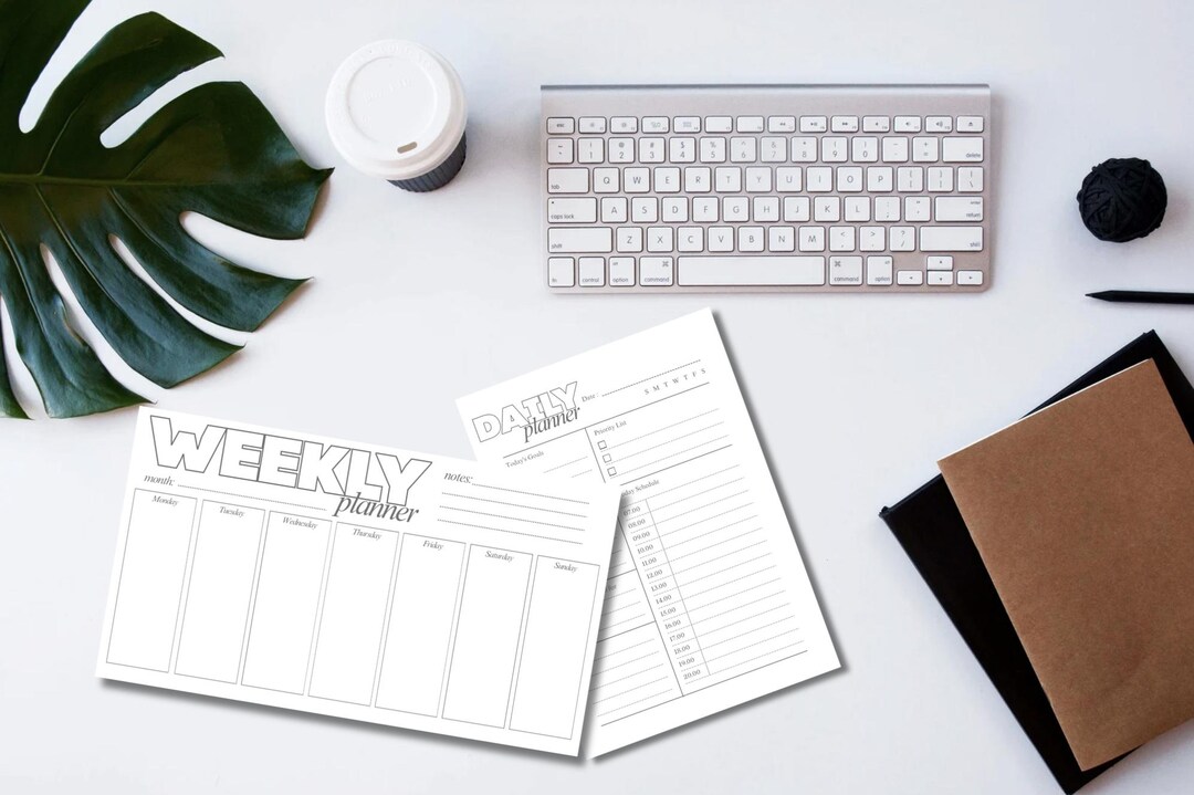 Planner Bundle | Daily & Weekly Planner Set | Printable + Digital ...