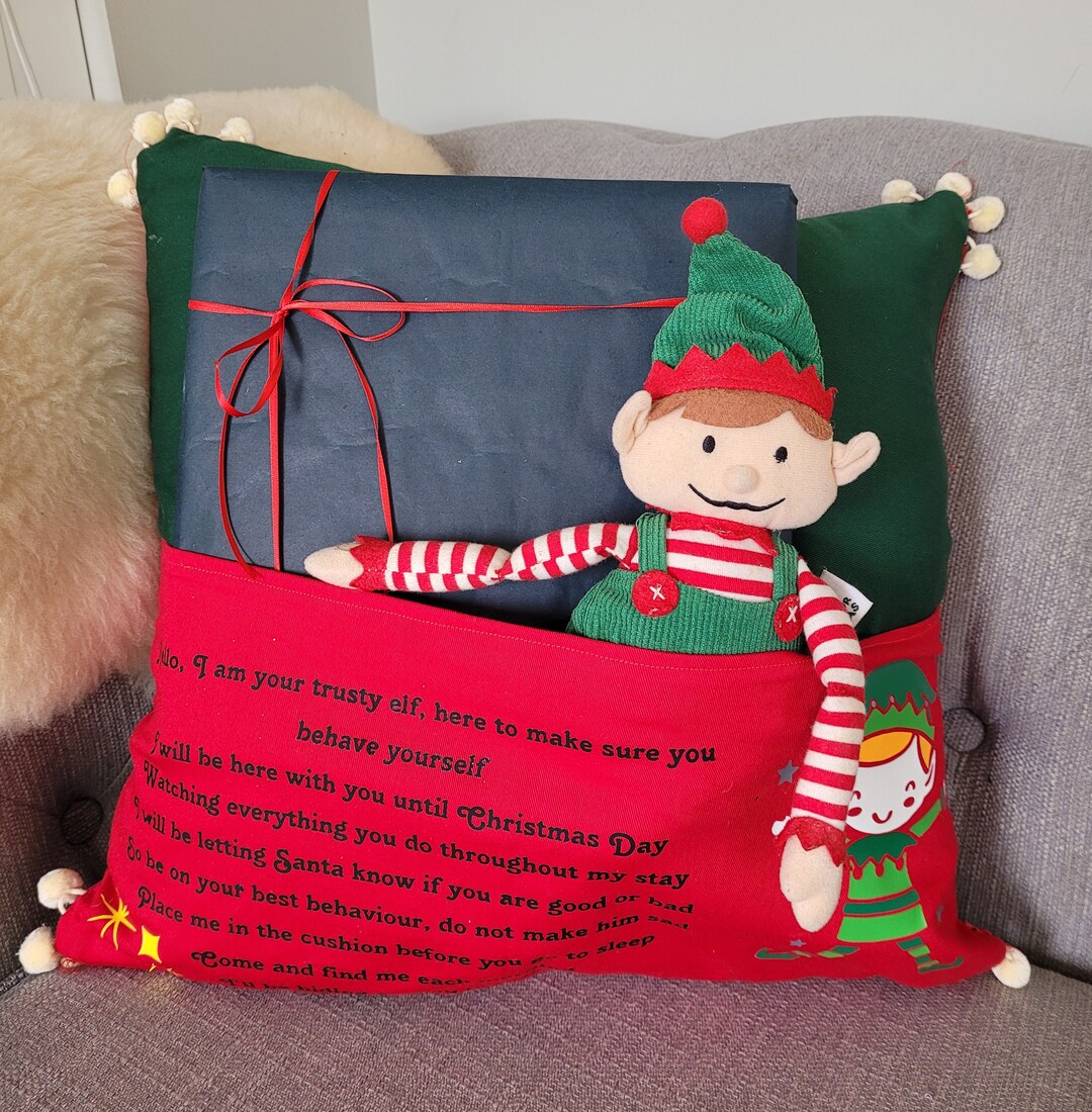 Elf on the Shelf Book Cushion Advent Calendar Etsy