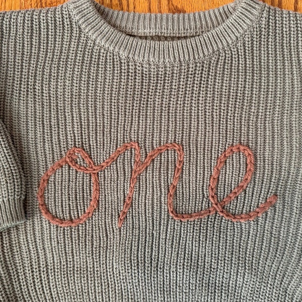 Custom Hand Embroidered Sweater