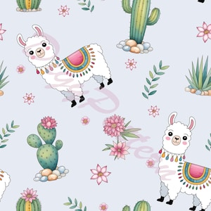 5 lindos patrones sin costuras de llamas, patrón sin costuras con llamas, patrón de verano con llamas y cactus, patrón de llama para tela, patrón de cactus