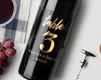 Personalised Wine Bottle label Sticker / Waterproof / Scratch Resistant / Wine table decor / Wedding /Personalized Label / Custom Label #01