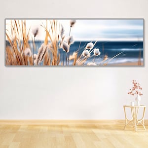 Long Horizontal Landscape Art, UNIQUE ART, Long Sea Landscape Painting, Minimalist Wall Art Ocean Art, Digital Download, Art by GiftArtSmile