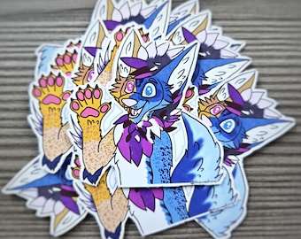 Pegatina de Rexouium peludo - GlitchFang