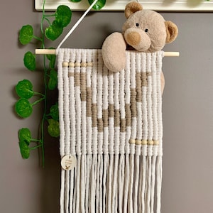 Cuelgue de pared inicial, Decoración de cartas para colgar, Decoración de habitación para niños, Banderín de carta, Regalo personalizado para bebés, eco-responsable