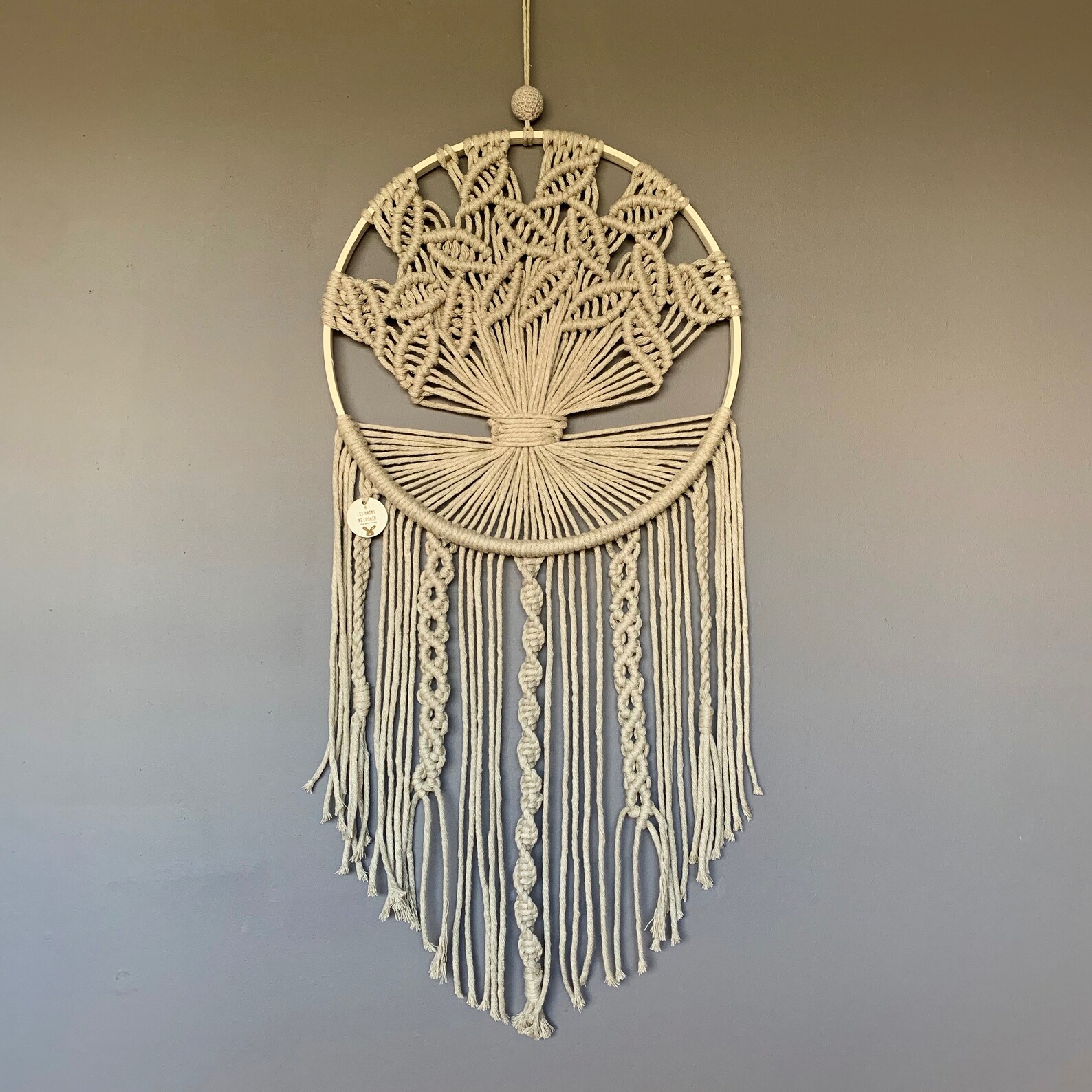EasyBravo Attrape-Rêves Arbre De Vie Macramé à Suspendre - Décoration Murale Mariage Vintage Bohème