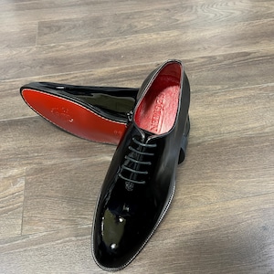 Red Bottom Oxford Shoes for Men, Black Leather Dress Shoes